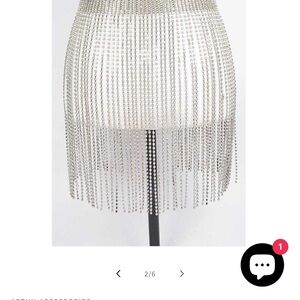 Elegant Silver Fringe Skirt